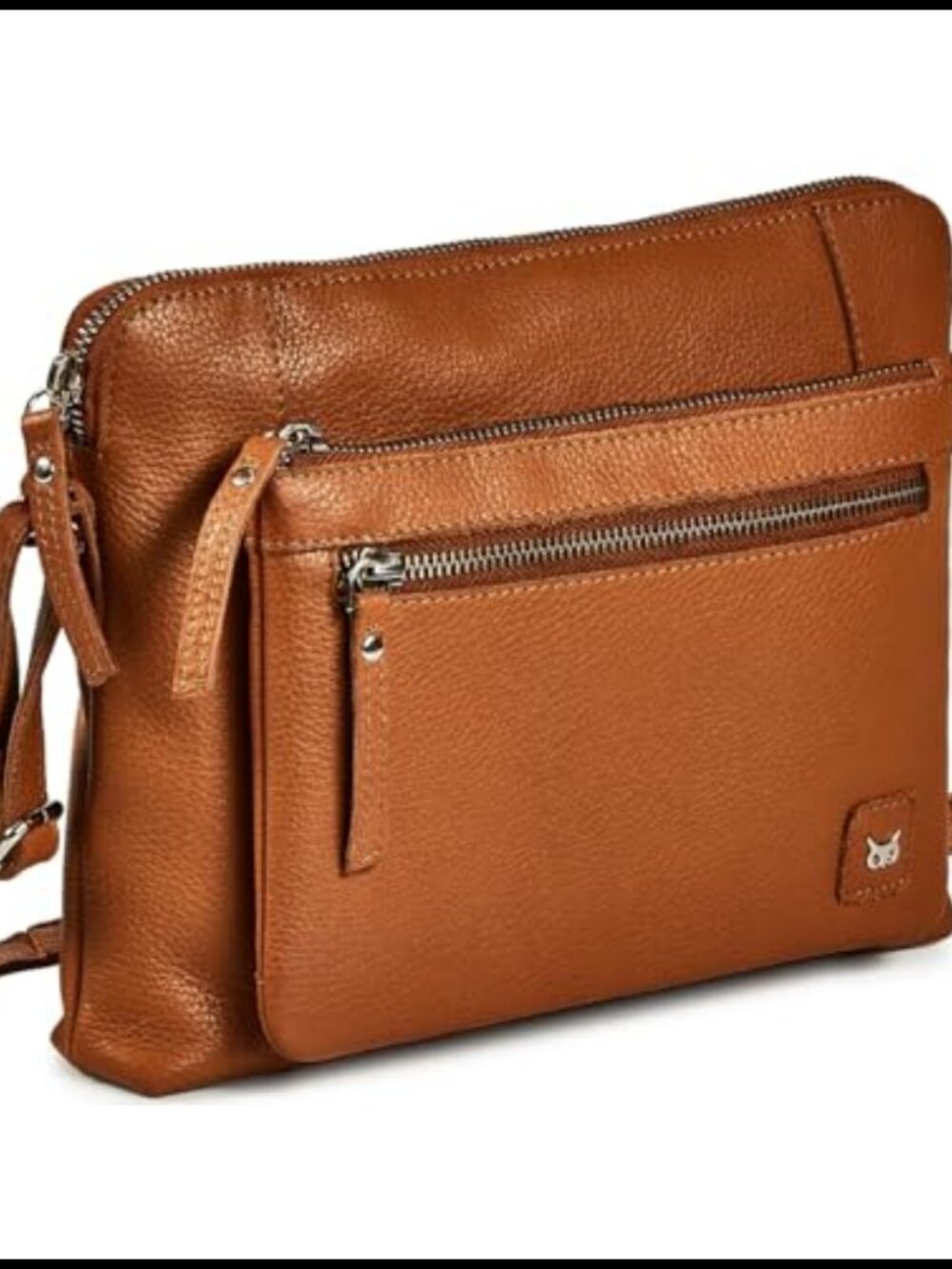 Genuine Pebbled Leather Crossbody Bag Small Adjustable Strap Women Handbag